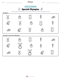 Anteprima della scheda stampabile di Special Olympics