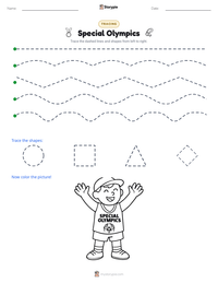Special Olympics printable worksheet preview
