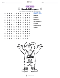 Special Olympics printable worksheet preview