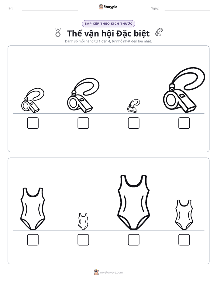 Thứ Tự Kích Thước