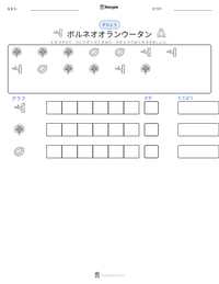 ボルネオオランウータン の印刷可能ワークシートプレビュー