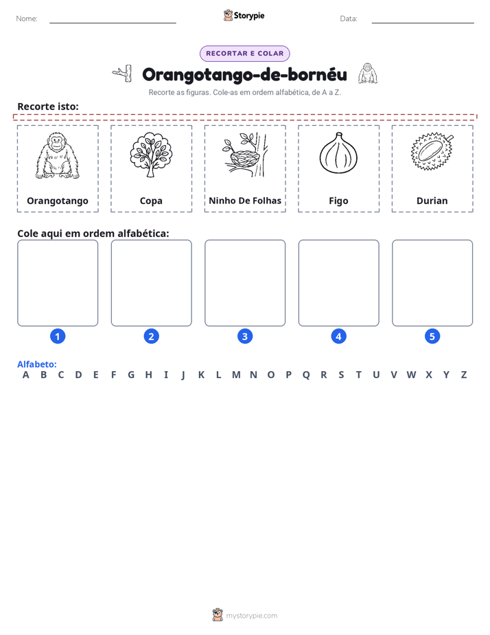 Recortar & Colar Alfabeto