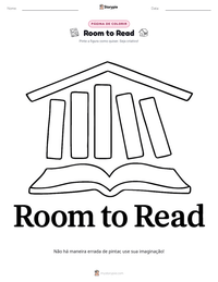 Prévia da folha de atividades imprimível Room to Read