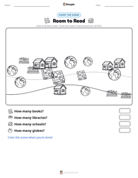 Room to Read printable worksheet preview