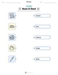 Room to Read printable worksheet preview
