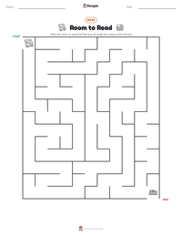 Room to Read printable worksheet preview