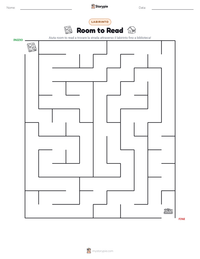 Anteprima della scheda stampabile di Room to Read