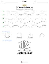Room to Read printable worksheet preview