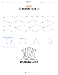 Prabaca lembar kerja cetak Room to Read