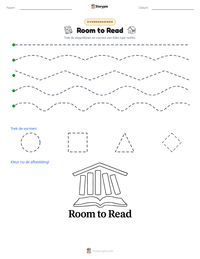 Room to Read afdrukbare werkblad voorbeeld