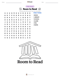Room to Read printable worksheet preview
