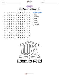 Prabaca lembar kerja cetak Room to Read
