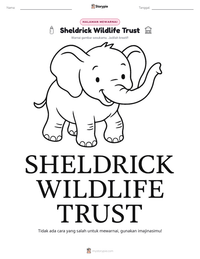 Prabaca lembar kerja cetak Sheldrick Wildlife Trust