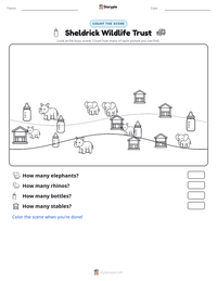 Sheldrick Wildlife Trust printable worksheet preview