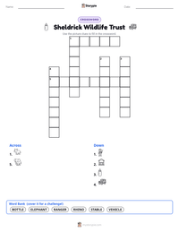 Sheldrick Wildlife Trust printable worksheet preview