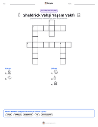 Sheldrick Vahşi Yaşam Vakfı yazdırılabilir çalışma sayfası önizlemesi