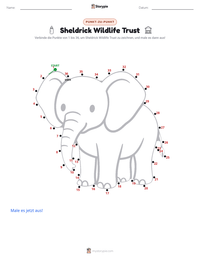 Sheldrick Wildlife Trust druckbare Arbeitsblatt Vorschau