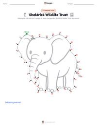 Prabaca lembar kerja cetak Sheldrick Wildlife Trust
