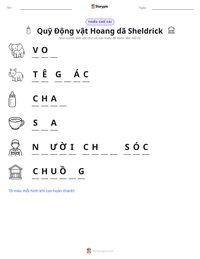 Xem trước tài liệu in sẵn Quỹ Động vật Hoang dã Sheldrick