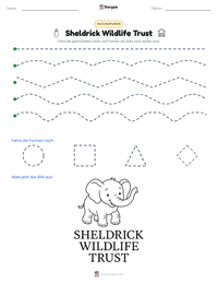 Sheldrick Wildlife Trust druckbare Arbeitsblatt Vorschau