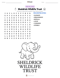 Vista previa de la hoja de trabajo imprimible de Sheldrick Wildlife Trust