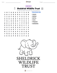 Prabaca lembar kerja cetak Sheldrick Wildlife Trust