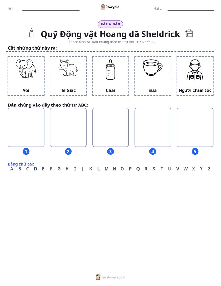 Cắt & Dán Chữ Cái