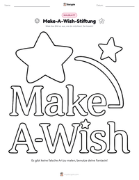 Make-A-Wish-Stiftung druckbare Arbeitsblatt Vorschau