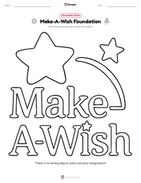 Make-A-Wish Foundation printable worksheet preview