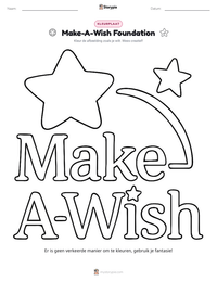 Make-A-Wish Foundation afdrukbare werkblad voorbeeld