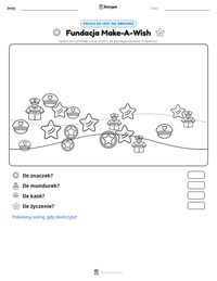 Podgląd drukowalnego arkusza ćwiczeń Fundacja Make-A-Wish
