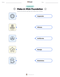 Prévia da folha de atividades imprimível Make-A-Wish Foundation