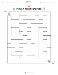 Make-A-Wish Foundation printable worksheet preview