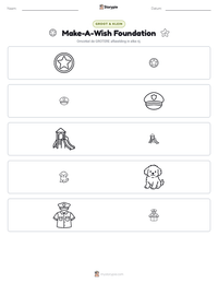 Make-A-Wish Foundation afdrukbare werkblad voorbeeld
