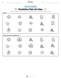 Aperçu de la feuille de travail imprimable Fondation Fais-Un-Vœu