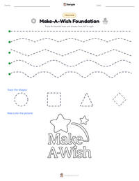 Make-A-Wish Foundation printable worksheet preview