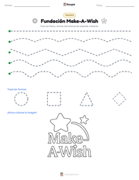 Vista previa de la hoja de trabajo imprimible de Fundación Make-A-Wish