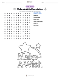 Make-A-Wish Foundation printable worksheet preview