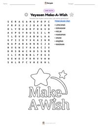 Prabaca lembar kerja cetak Yayasan Make-A-Wish