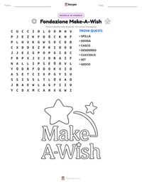 Anteprima della scheda stampabile di Fondazione Make-A-Wish
