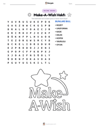 Make-A-Wish Vakfı yazdırılabilir çalışma sayfası önizlemesi
