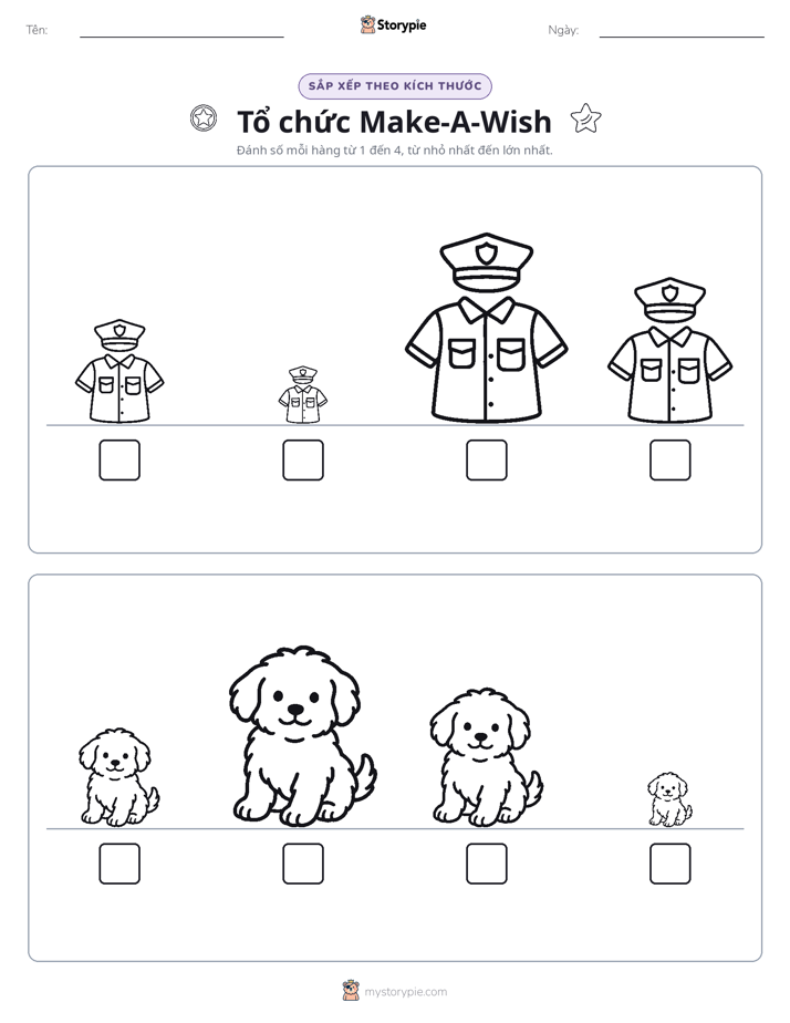 Thứ Tự Kích Thước