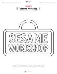 Sesame Workshop druckbare Arbeitsblatt Vorschau