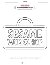 Aperçu de la feuille de travail imprimable Sesame Workshop