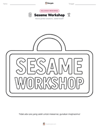 Prabaca lembar kerja cetak Sesame Workshop