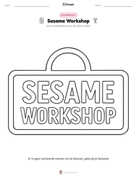 Sesame Workshop afdrukbare werkblad voorbeeld