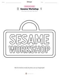 Prévia da folha de atividades imprimível Sesame Workshop