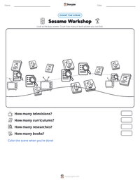 Sesame Workshop printable worksheet preview