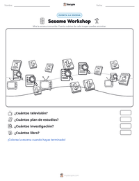 Vista previa de la hoja de trabajo imprimible de Sesame Workshop