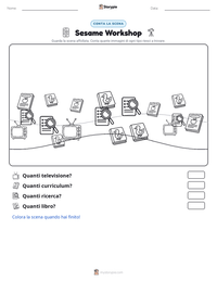 Anteprima della scheda stampabile di Sesame Workshop